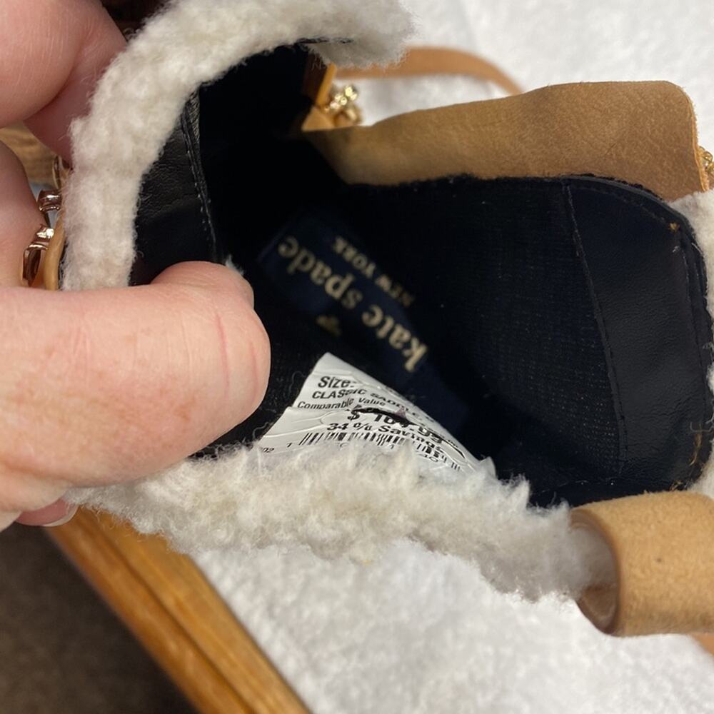 🥾Kate Spade ♠️ Tan Lace-Up Suede Ankle Boots - Picture 5 of 7